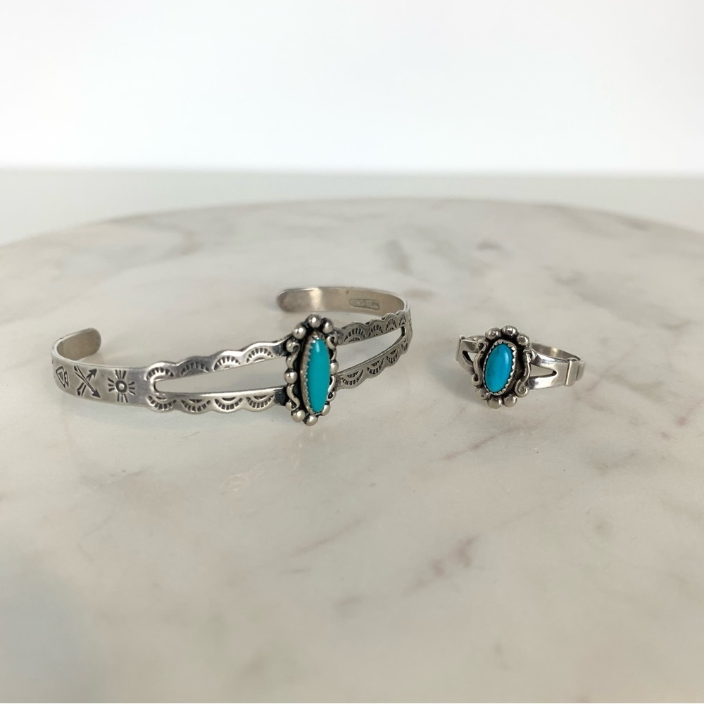 Navajo Turquoise Bracelet Set